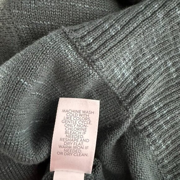 J. Jill Textured Sweater Blazer Jacket Womens 2X Green Cotton Acrylic CJ-1837 - Picture 9 of 10